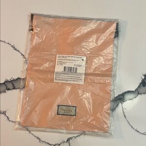 Gucci Beauty Peach Storage Bag with Brown Pull String